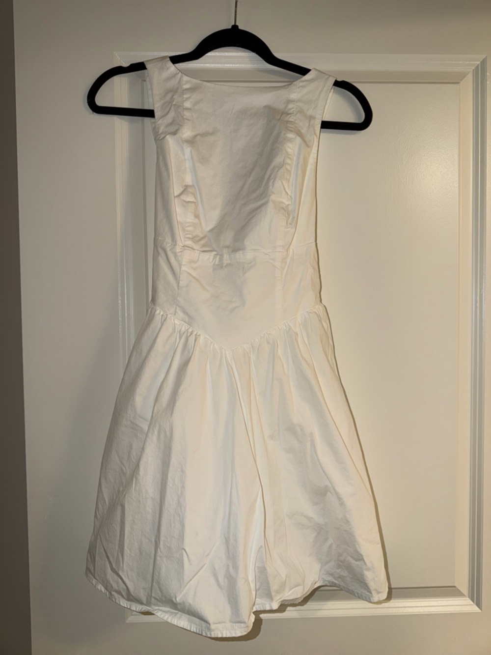 wild fable White Sleeveless Fit-and-Flare Mini Dress